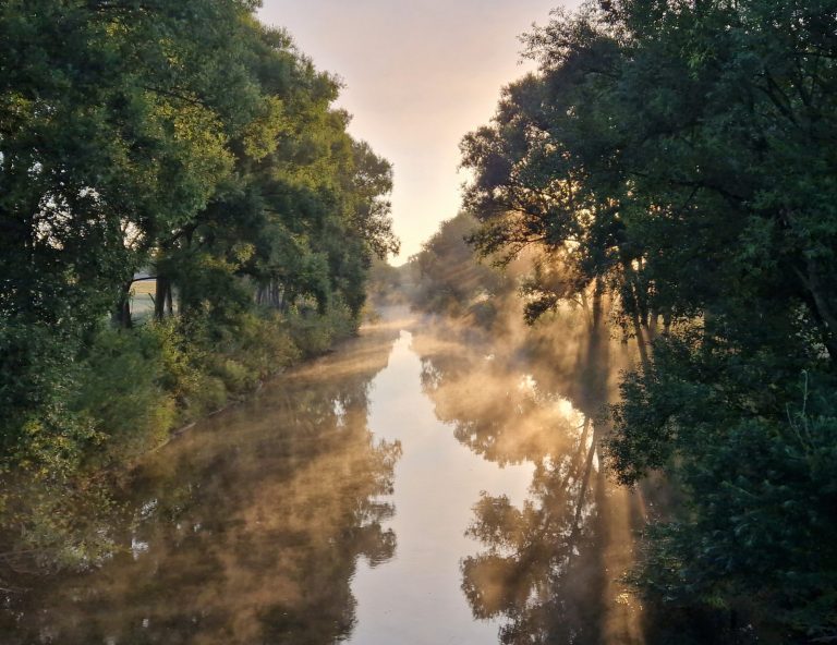 Löhne im Frühherbst: Morgennebel an der Werre