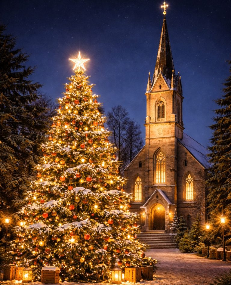 Was steckt dahinter? Dreister Diebstahl von Weihnachtsbäumen vor Kirche in Melle – Gottesdienstbesucher entsetzt